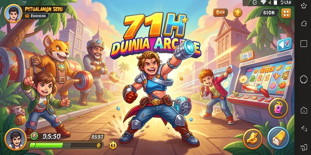 Tampilan seru gameplay arcade di 71H yang penuh tantangan.